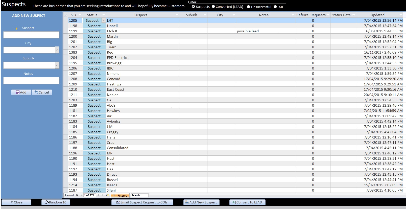 Track Potential Customers